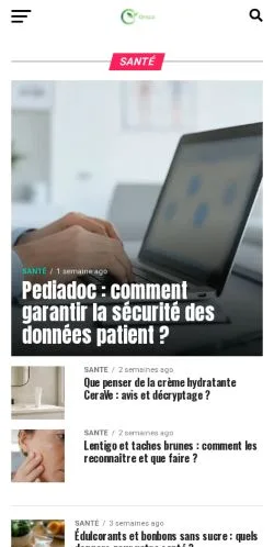 스폰서 기사 게재 매체로 등록된 Orsca Santé Bien-être 사이트 미리보기