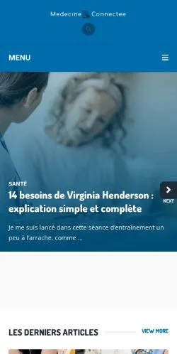 스폰서 기사 게재 매체로 등록된 Medecine Connectée 사이트 미리보기