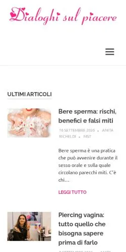 Aperçu du site Dialoghi Sul Piacere, référencé pour publier un article sponsorisé