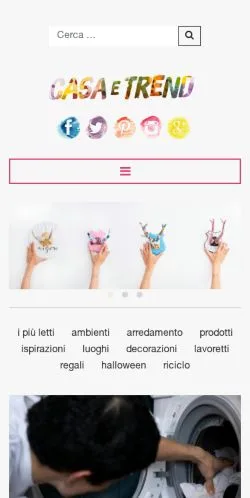 Preview of the Casa e Trend website, listed for sponsored article publication