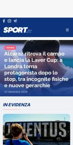 Anteprima del sito Sport.it Live, referenziato per la pubblicazione di articoli sponsorizzati