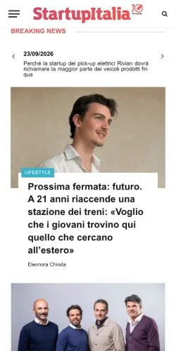 Vista previa del sitio startupitalia.eu, referenciado para publicar artículos patrocinados