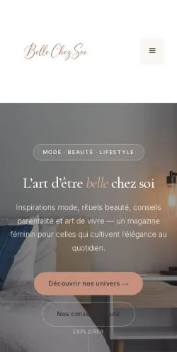 Vorschau der Website Belle Chez Soi, gelistet für die Veröffentlichung gesponserter Artikel