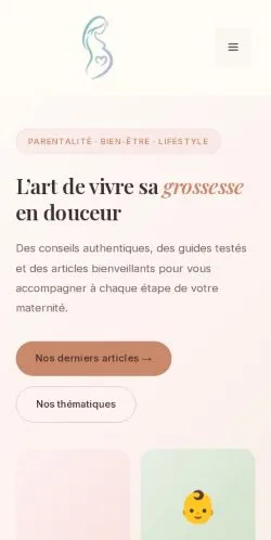 Aperçu du site Espace 9 Mois, référencé pour publier un article sponsorisé