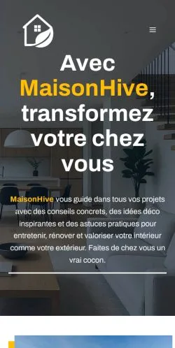 Voorbeeld van de website MaisonHive, vermeld voor de publicatie van gesponsorde artikelen