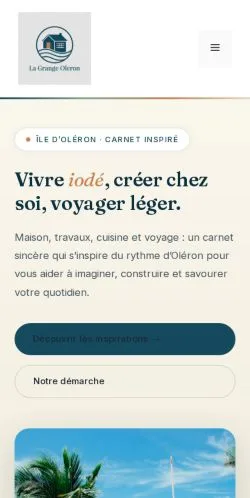 Vorschau der Website La Grange Oléron, gelistet für die Veröffentlichung gesponserter Artikel