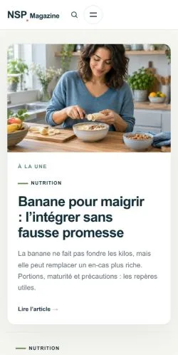 Vorschau der Website NSP Santé Plus, gelistet für die Veröffentlichung gesponserter Artikel
