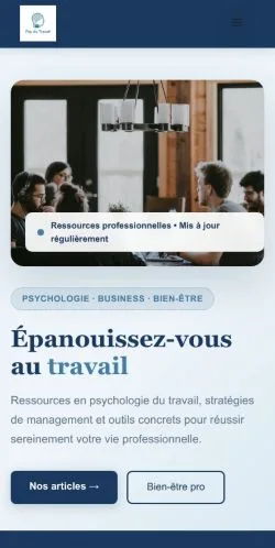 Forhåndsvisning af Psy Du Travail, opført til udgivelse af sponsorerede artikler