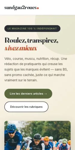 Vorschau der Website Sundgau 2 Roues, gelistet für die Veröffentlichung gesponserter Artikel