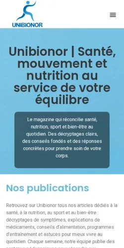 Anteprima del sito Unibionor, referenziato per la pubblicazione di articoli sponsorizzati