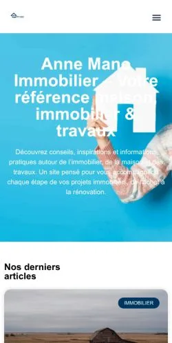 Anteprima del sito Anne Mano Immobilier, referenziato per la pubblicazione di articoli sponsorizzati