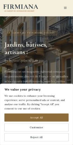 Vista previa del sitio Firmiana Magazine, referenciado para publicar artículos patrocinados