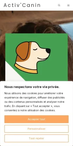 스폰서 기사 게재 매체로 등록된 Activ Canin 사이트 미리보기