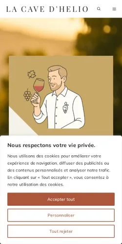 Aperçu du site La Cave d'Hélio, référencé pour publier un article sponsorisé