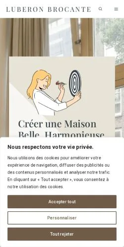스폰서 기사 게재 매체로 등록된 Luberon Brocante 사이트 미리보기