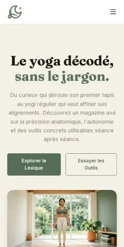 Forhåndsvisning av nettstedet Yoga York, oppført for publisering av sponsede artikler
