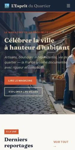 Forhåndsvisning af L'Esprit du Quartier, opført til udgivelse af sponsorerede artikler