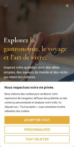スポンサード記事の掲載先として登録されたGalaxy Restaurantのサイトプレビュー