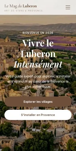 Preview of the Le Mag du Luberon website, listed for sponsored article publication