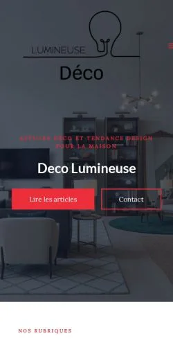 スポンサード記事の掲載先として登録されたDeco Lumineuseのサイトプレビュー