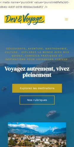 スポンサード記事の掲載先として登録されたVoyage Développementのサイトプレビュー
