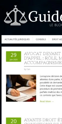 Vorschau der Website Guide Légal, gelistet für die Veröffentlichung gesponserter Artikel