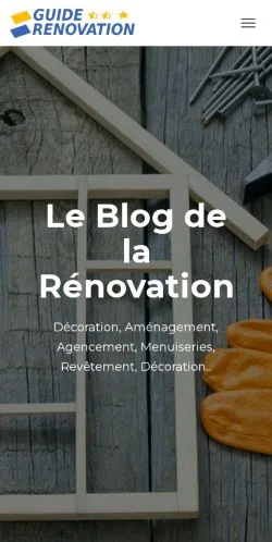 Vorschau der Website Guide Rénovation, gelistet für die Veröffentlichung gesponserter Artikel