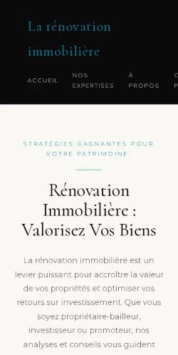 Anteprima del sito Rénovation Immobilière Experts, referenziato per la pubblicazione di articoli sponsorizzati