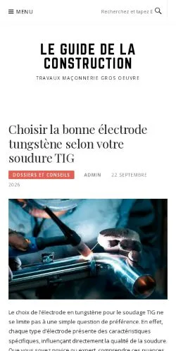 Anteprima del sito Guide Construction Maçonnerie, referenziato per la pubblicazione di articoli sponsorizzati