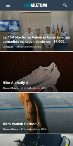Preview of the Foro Atletismo website, listed for sponsored article publication
