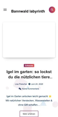 スポンサード記事の掲載先として登録されたBannwald Labyrinthのサイトプレビュー