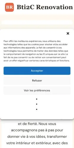 Aperçu du site Bti2C Renovation Magazine, référencé pour publier un article sponsorisé