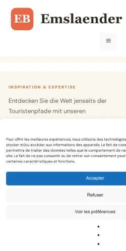 スポンサード記事の掲載先として登録されたEmslaender Brauhaus Reisenのサイトプレビュー