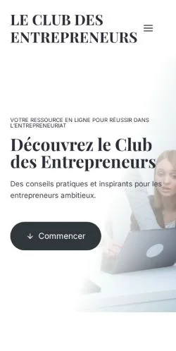 Forhåndsvisning af Le Club Des Entrepreneurs, opført til udgivelse af sponsorerede artikler