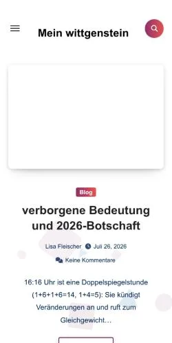 Aperçu du site Mein Wittgenstein, référencé pour publier un article sponsorisé
