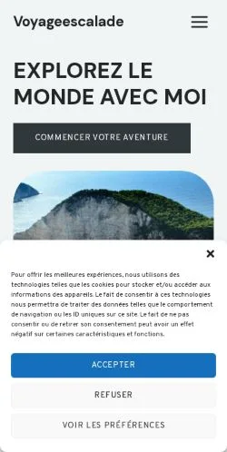 Anteprima del sito Voyage Escalade, referenziato per la pubblicazione di articoli sponsorizzati