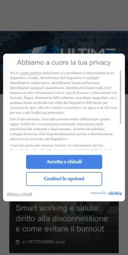 Vista previa del sitio Ultime Dal Web, referenciado para publicar artículos patrocinados