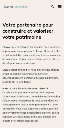 Anteprima del sito Scarlet Immobilier, referenziato per la pubblicazione di articoli sponsorizzati