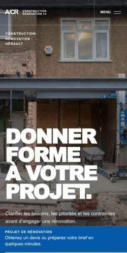 Anteprima del sito ACR Construction Rénovation, referenziato per la pubblicazione di articoli sponsorizzati