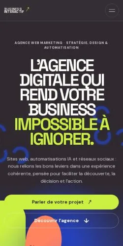 Anteprima del sito Business Interactif, referenziato per la pubblicazione di articoli sponsorizzati
