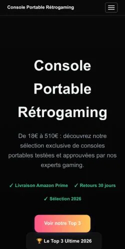 스폰서 기사 게재 매체로 등록된 Rétrogaming Portable 사이트 미리보기
