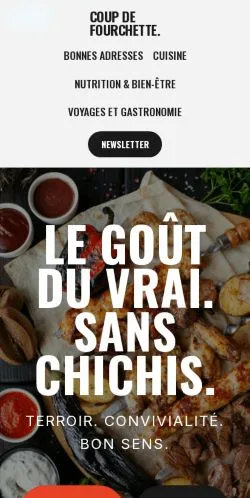 Anteprima del sito Coup De Fourchette, referenziato per la pubblicazione di articoli sponsorizzati