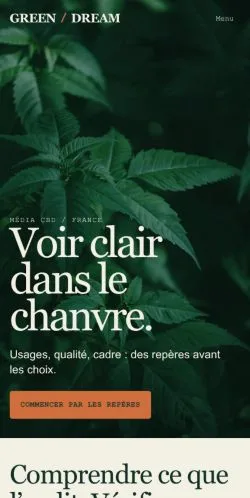 Vorschau der Website Green Dream CBD, gelistet für die Veröffentlichung gesponserter Artikel