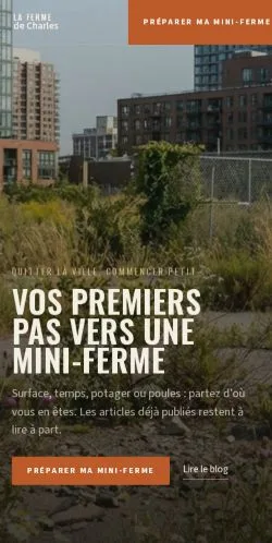 スポンサード記事の掲載先として登録されたLa Ferme de Charlesのサイトプレビュー