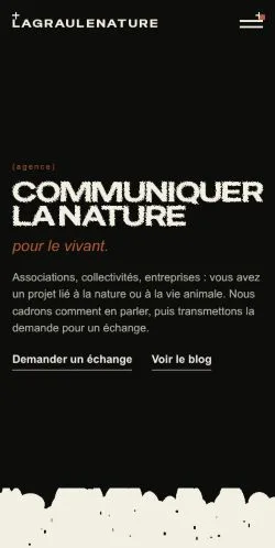 Vorschau der Website Lagraulenature Communication, gelistet für die Veröffentlichung gesponserter Artikel