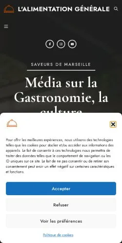 Anteprima del sito Saveurs de Marseille, referenziato per la pubblicazione di articoli sponsorizzati