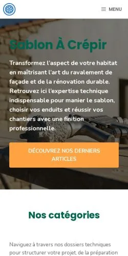 Anteprima del sito Sablon à Crépir, referenziato per la pubblicazione di articoli sponsorizzati