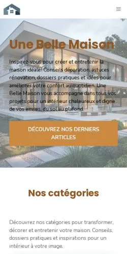 Aperçu du site Une Belle Maison, référencé pour publier un article sponsorisé