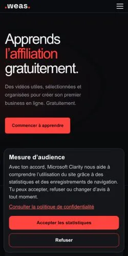 Anteprima del sito WEAS Business Web, referenziato per la pubblicazione di articoli sponsorizzati