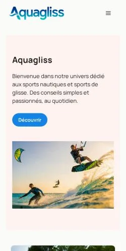 Anteprima del sito Aquagliss Sports Blog, referenziato per la pubblicazione di articoli sponsorizzati